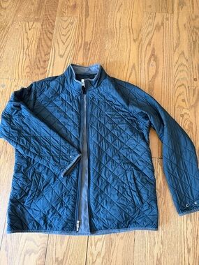 Peter Millar Quilted Navy Jacket with Fleece Lining
